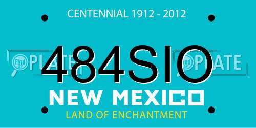 484SIO New Mexico License Plate