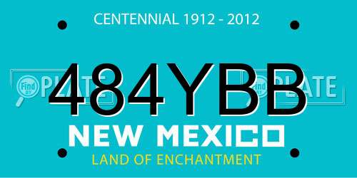 484YBB New Mexico License Plate