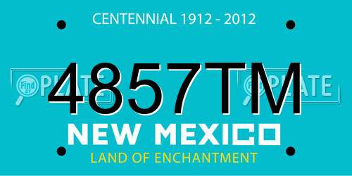 4857TM New Mexico License Plate