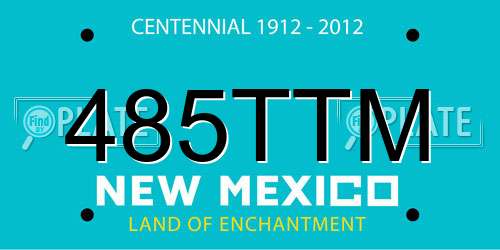 485TTM New Mexico License Plate