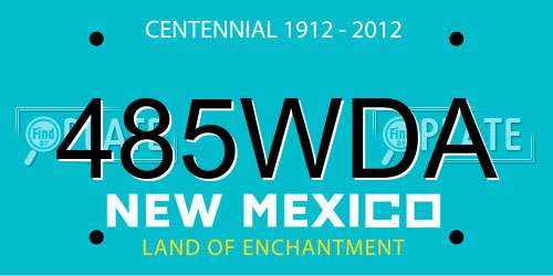 485WDA New Mexico License Plate
