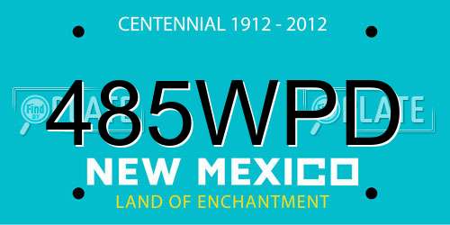 485WPD New Mexico License Plate
