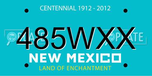 485WXX New Mexico License Plate