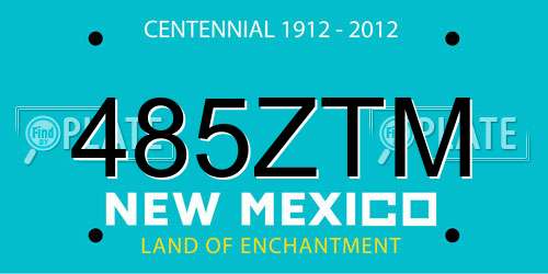 485ZTM New Mexico License Plate