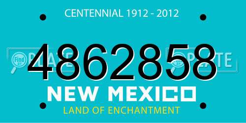 4862858 New Mexico License Plate