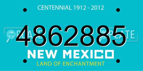 4862885 New Mexico License Plate