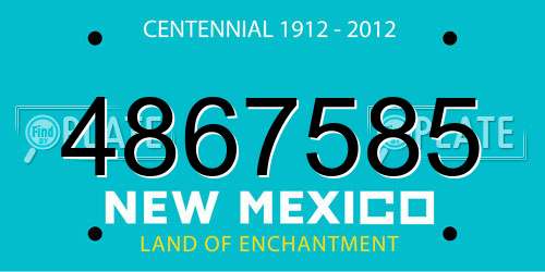 4867585 New Mexico License Plate