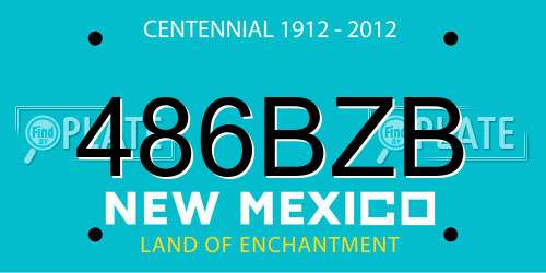 486BZB New Mexico License Plate