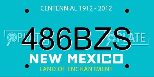 486BZS New Mexico License Plate