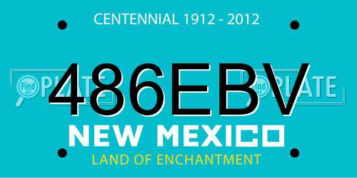 486EBV New Mexico License Plate