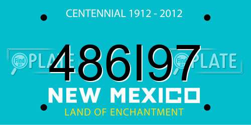 486I97 New Mexico License Plate