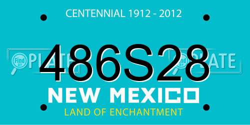 486S28 New Mexico License Plate