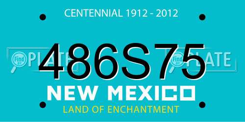 486S75 New Mexico License Plate