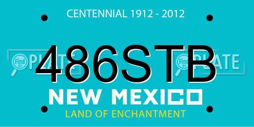 486STB New Mexico License Plate