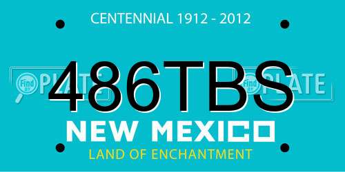 486TBS New Mexico License Plate