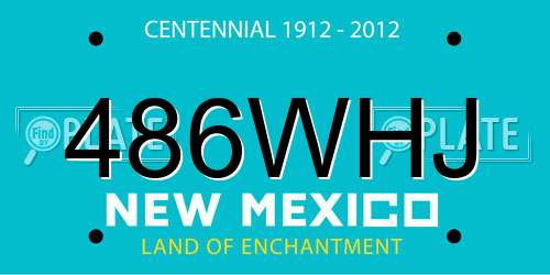 486WHJ New Mexico License Plate