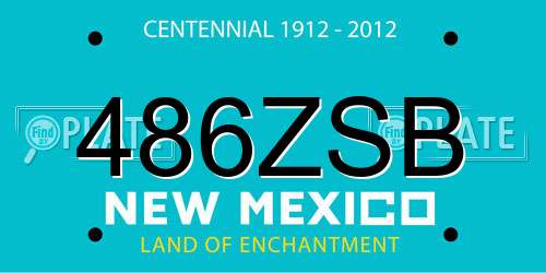 486ZSB New Mexico License Plate