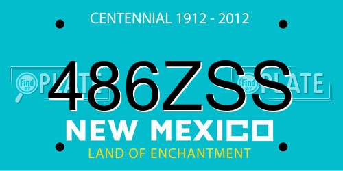 486ZSS New Mexico License Plate