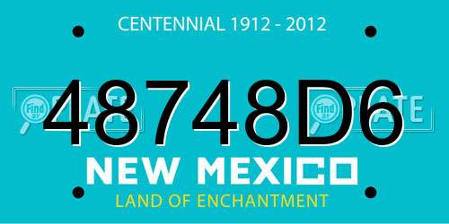 48748D6 New Mexico License Plate