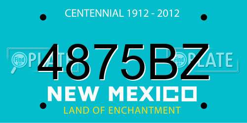 4875BZ New Mexico License Plate