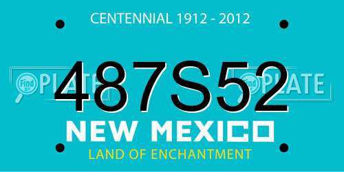 487S52 New Mexico License Plate