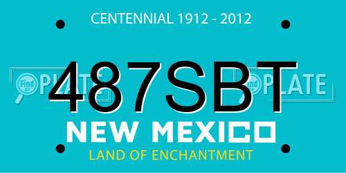 487SBT New Mexico License Plate