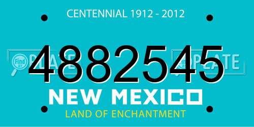 4882545 New Mexico License Plate