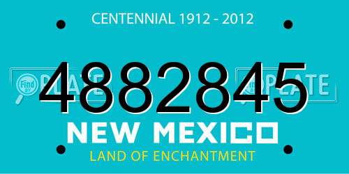 4882845 New Mexico License Plate