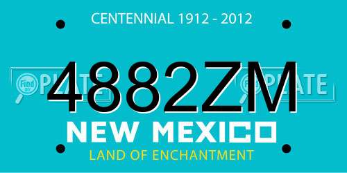 4882ZM New Mexico License Plate
