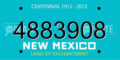4883908 New Mexico License Plate