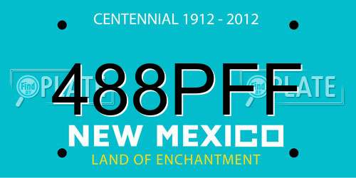 488PFF New Mexico License Plate