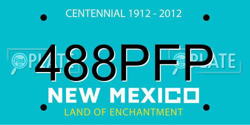 488PFP New Mexico License Plate