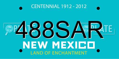 488SAR New Mexico License Plate