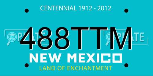 488TTM New Mexico License Plate