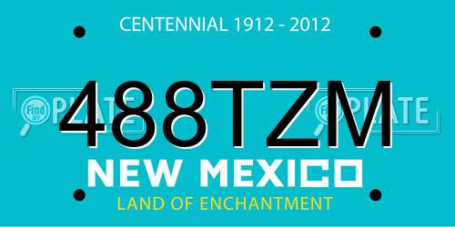 488TZM New Mexico License Plate