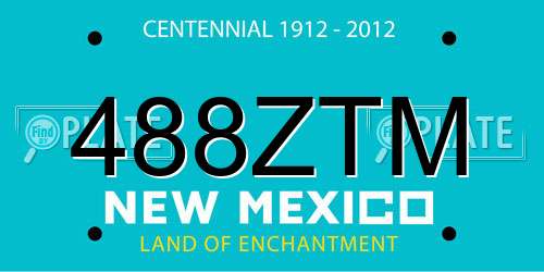 488ZTM New Mexico License Plate