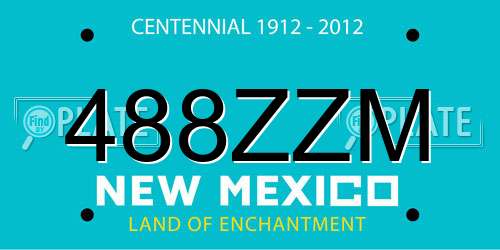 488ZZM New Mexico License Plate