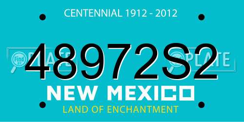 48972S2 New Mexico License Plate