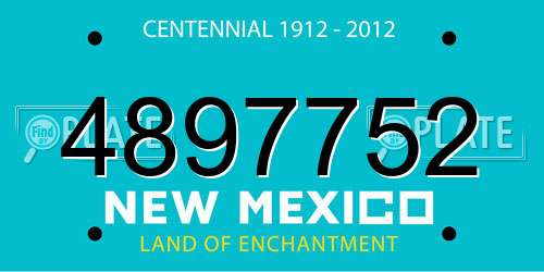4897752 New Mexico License Plate