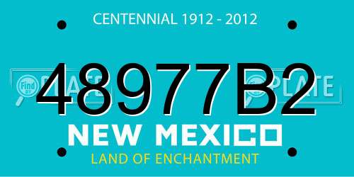 48977B2 New Mexico License Plate