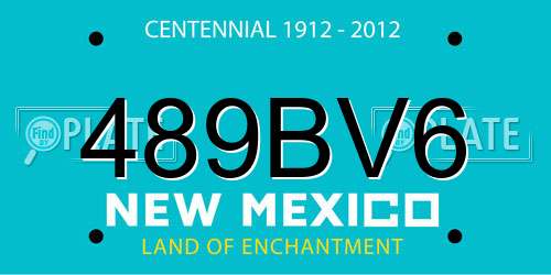 489BV6 New Mexico License Plate