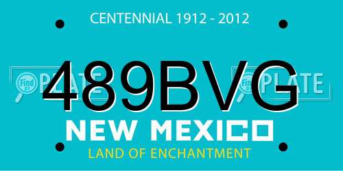 489BVG New Mexico License Plate