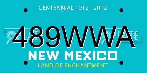 489WWA New Mexico License Plate