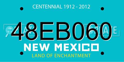 48EB060 New Mexico License Plate