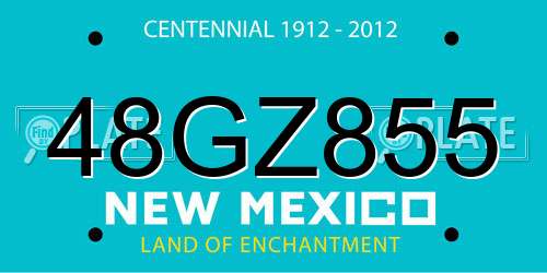 48GZ855 New Mexico License Plate