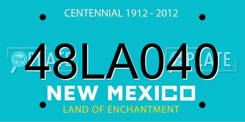 48LA040 New Mexico License Plate