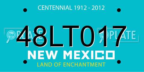 48LT017 New Mexico License Plate
