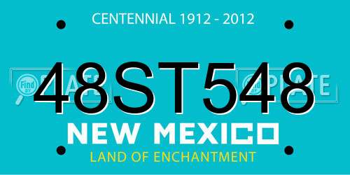 48ST548 New Mexico License Plate