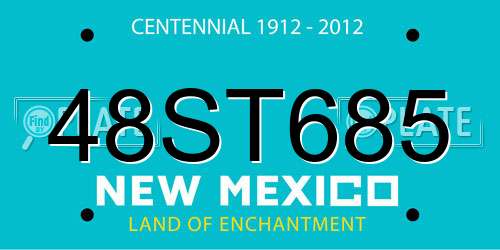 48ST685 New Mexico License Plate