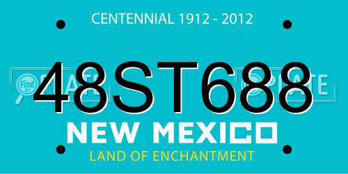 48ST688 New Mexico License Plate